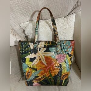 Authentic Brahmin Retro Jungle Ellen large tote